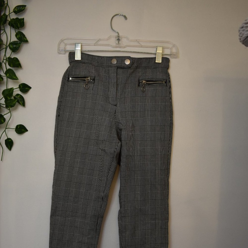 H&M Black and White Checkered Pants